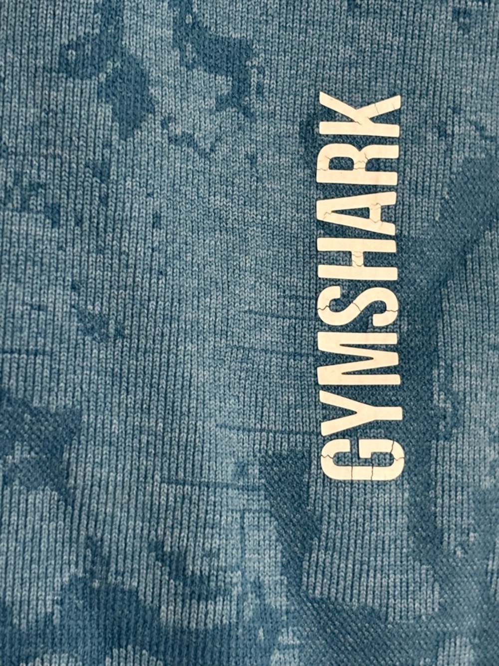 Gymshark Teal Leggings with Vertical Logo Size Small